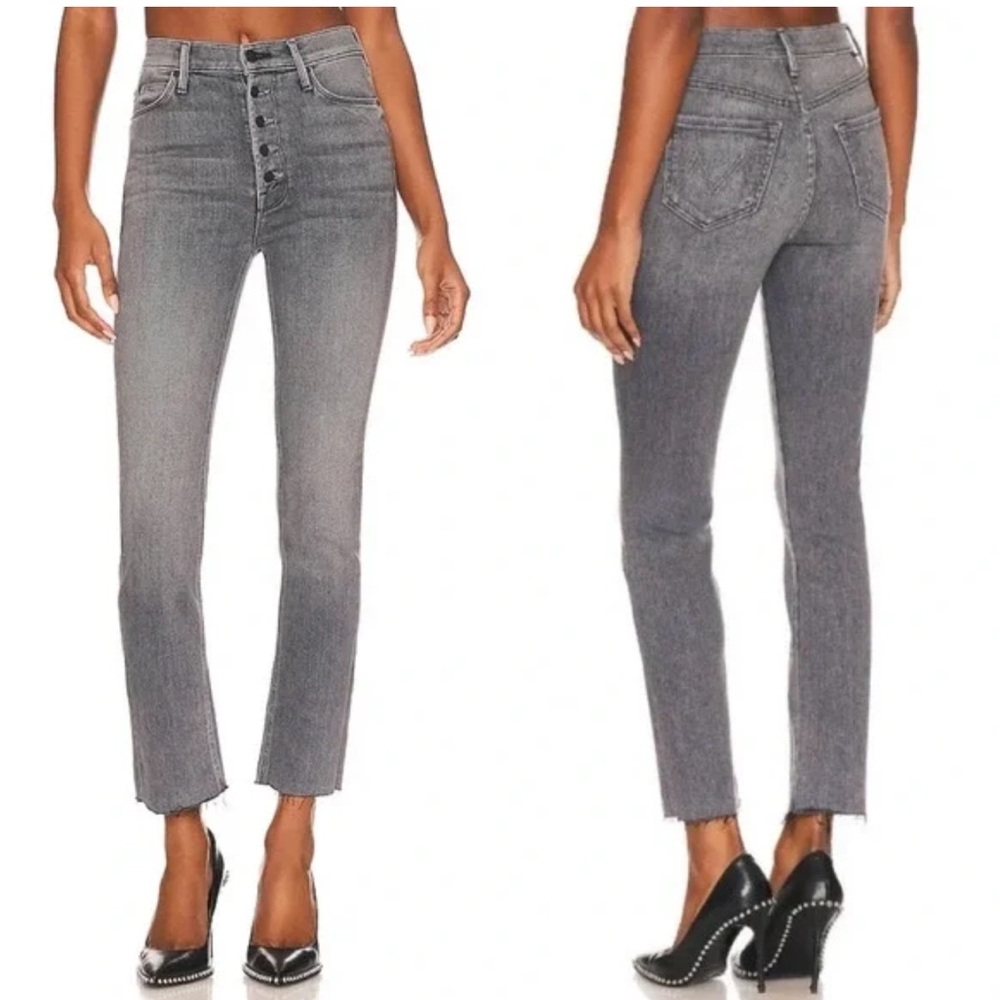 Mothers The pixie Dazzler ankle fary high rise button fly jeans size 28 black